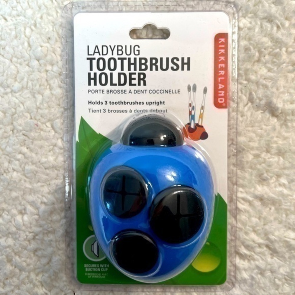 ☀️2/$14☀️Kikkerland Ladybug Toothbrush Holder
